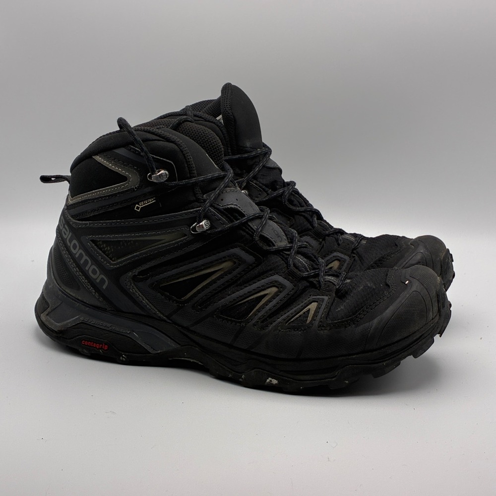 Salomon X Ultra 3 Mid GTX Hiking Boots Mens 9.5 Black Gore-Tex 398674